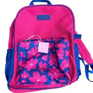 NWT Vera Bradley Large Colorblock Backpack - Art Poppies - 14962 $98 MSRP